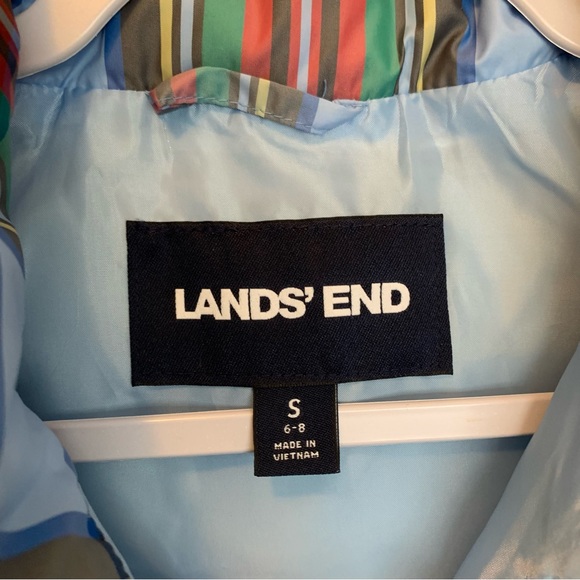 Land’s End Plaid Puffer Vest Holiday colors women’s size small - Picture 6 of 13